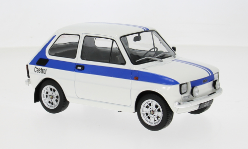 Fiat 126 1972 Wit/Blauw - 1:18